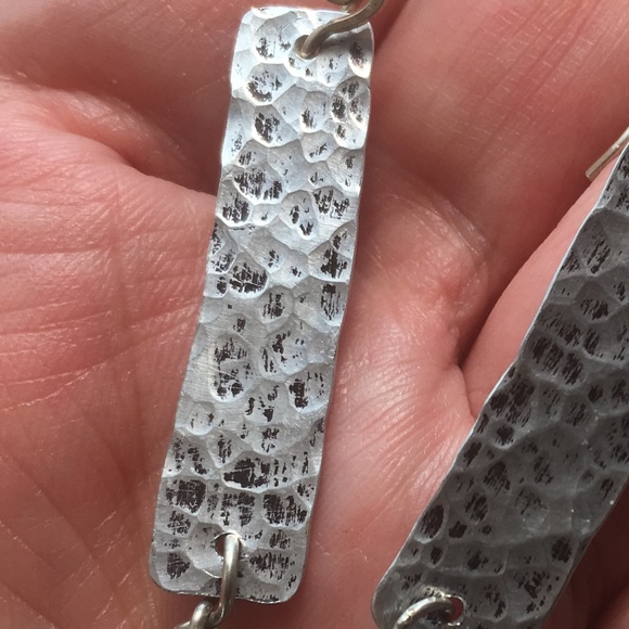 Handcrafted Recycled Aluminum n Crystal Earrings. - Picture 7 of 8